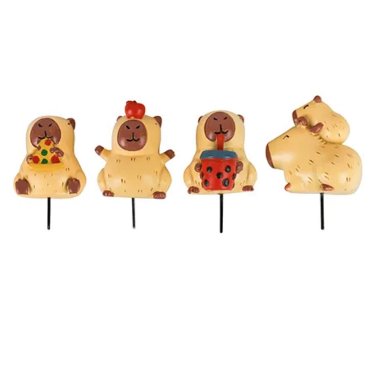 Mini Capybara Plant Pot Markers – Set of 4