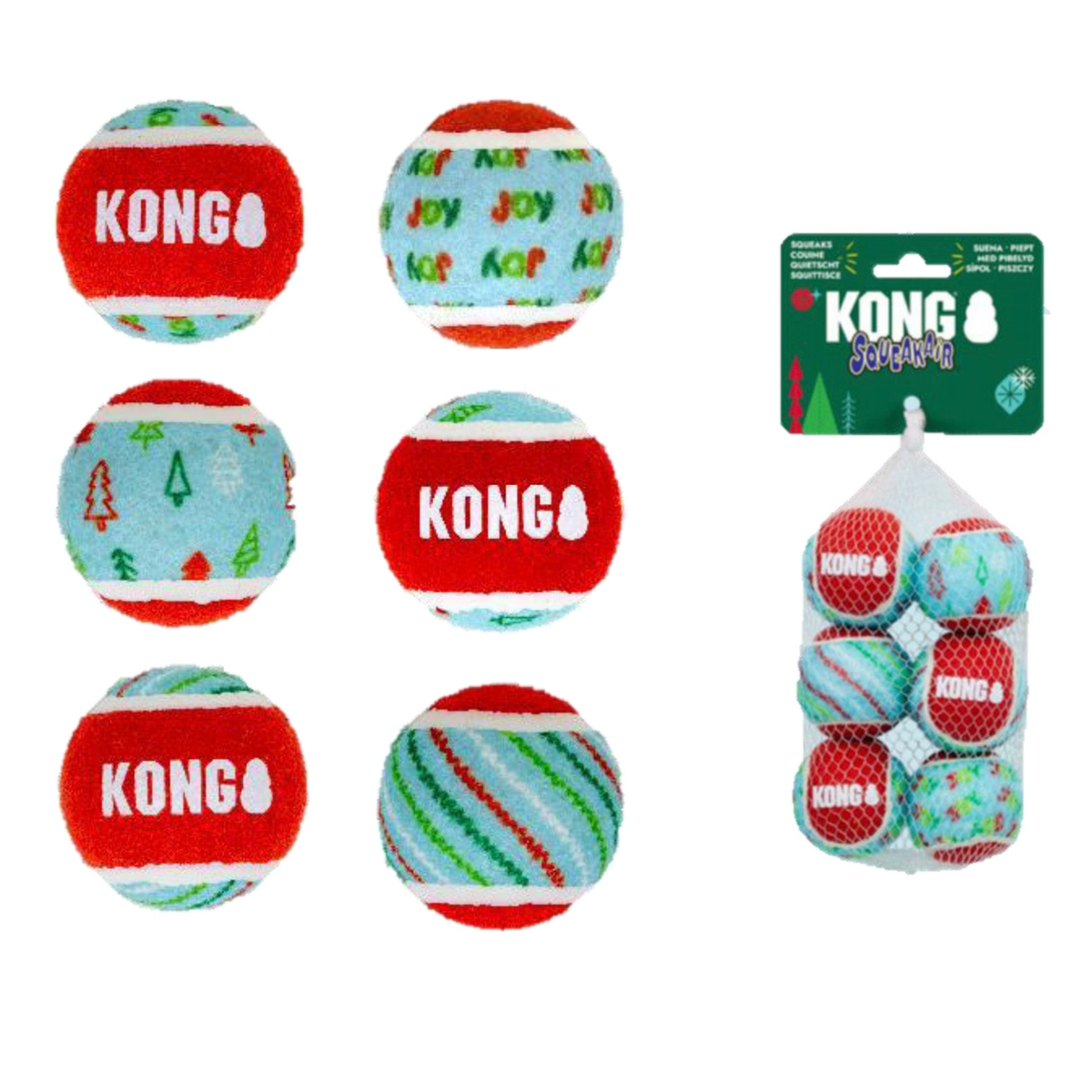 Kong Holiday Squeakair Balls