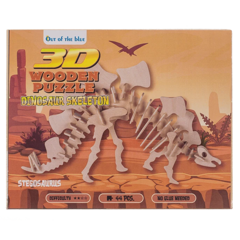 Natural Wooden Dinosaur Skeleton 3D Puzzle