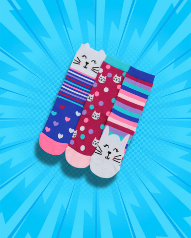 Kitty Socks - Children EUR: 30.5 - 38.5 UK: 12-5.5