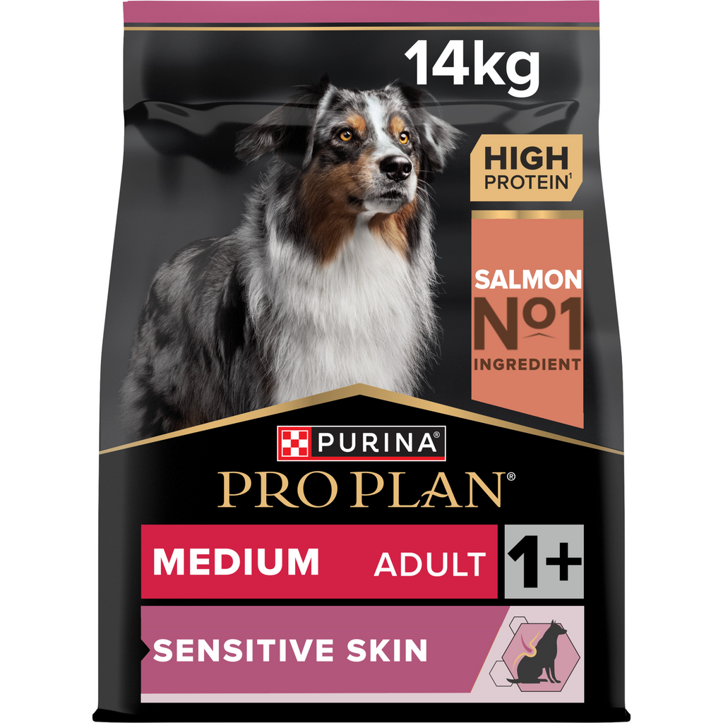 PRO PLAN Medium Adult Dog Sensitive Skin – Salmon (14kg)