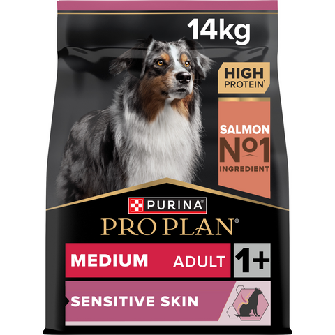 PRO PLAN Medium Adult Dog Sensitive Skin – Salmon (14kg)
