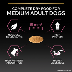 PRO PLAN Medium Adult Dog Sensitive Skin – Salmon (14kg)