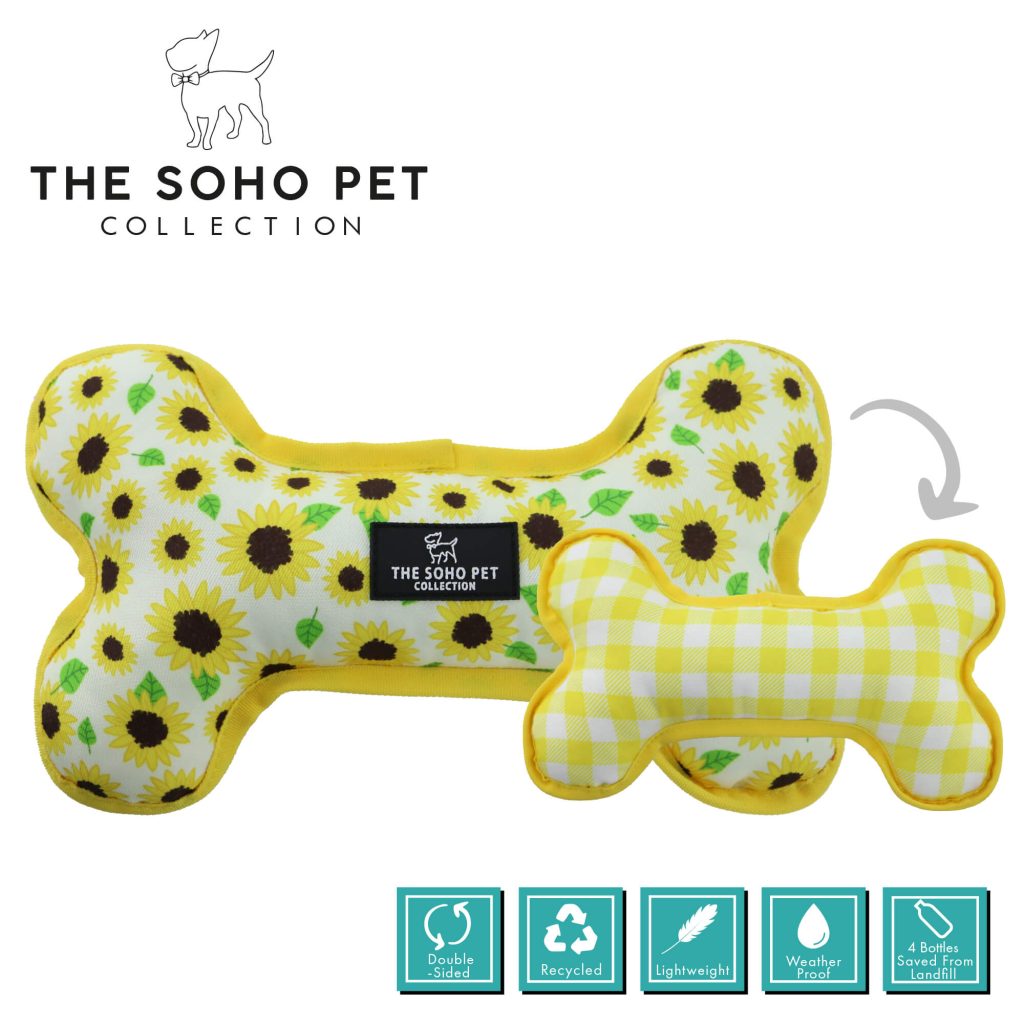 Soho Reversible Bone 12in (Flower/Yellow)