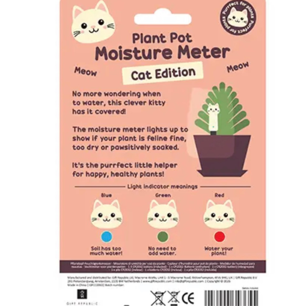 Plant Pot Moisture Meter – Cat Edition