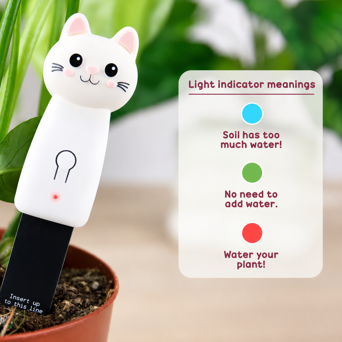 Plant Pot Moisture Meter – Cat Edition
