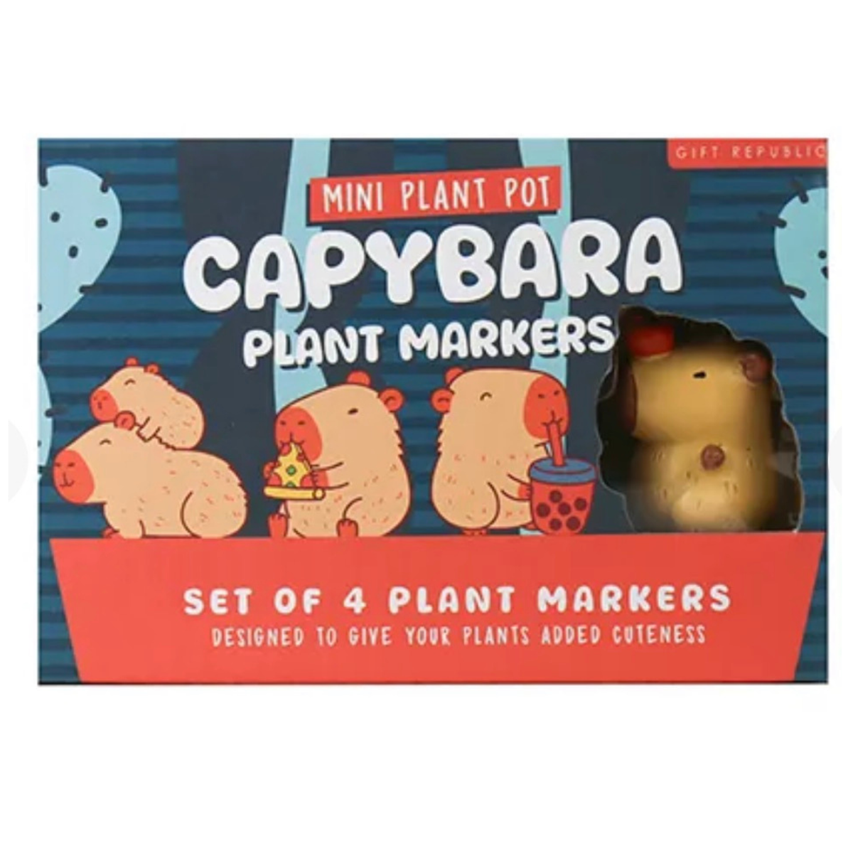 Mini Capybara Plant Pot Markers – Set of 4