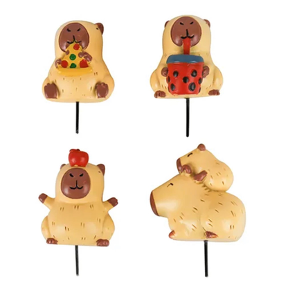 Mini Capybara Plant Pot Markers – Set of 4
