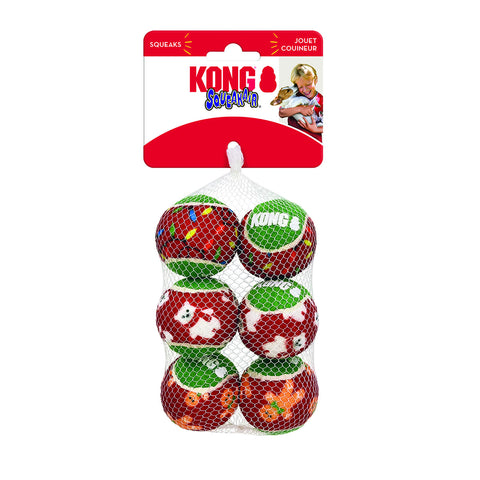 KONG Holiday Squeakair Balls 6-pk Small