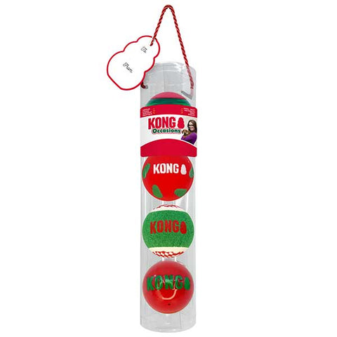 KONG Holiday Occasions Balls 4-pk