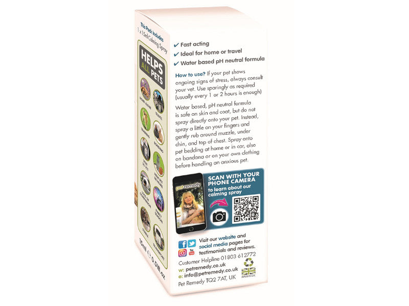 PET REMEDY MINI CALMING SPRAY 15ML