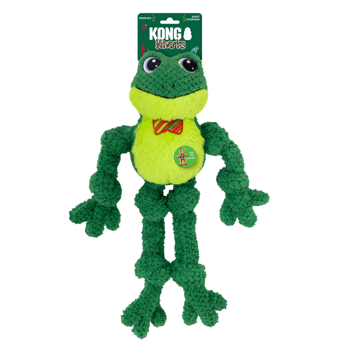 Kong Holiday Bow Tie Frog Large Dog Toy