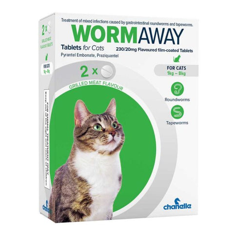 Wormaway Tablets for Cats 2 Pack