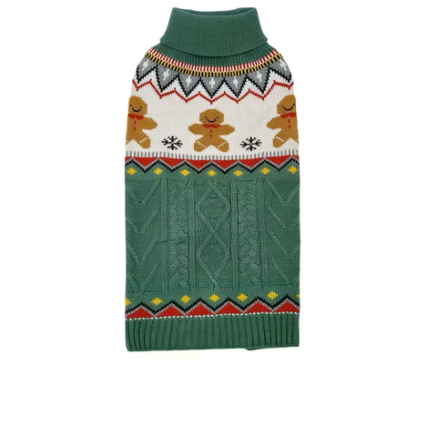 Green Gingerbread Christmas Jumper
