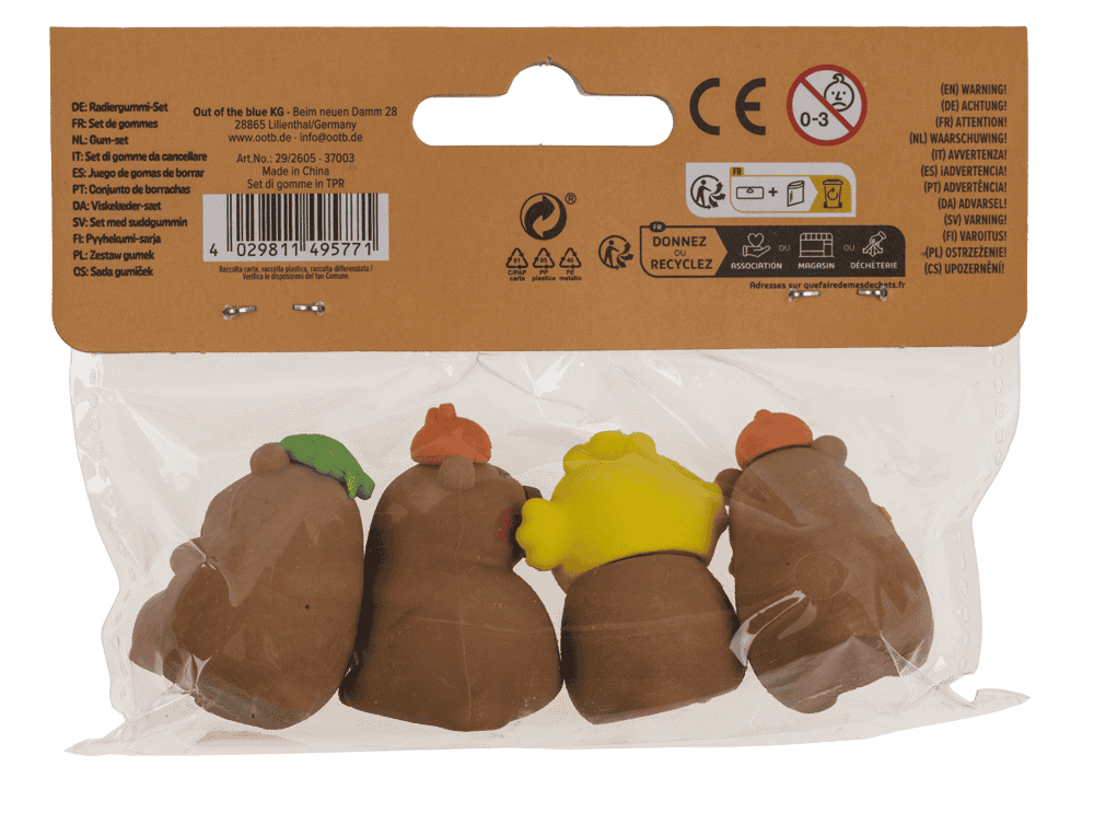 Capybara Eraser Pack