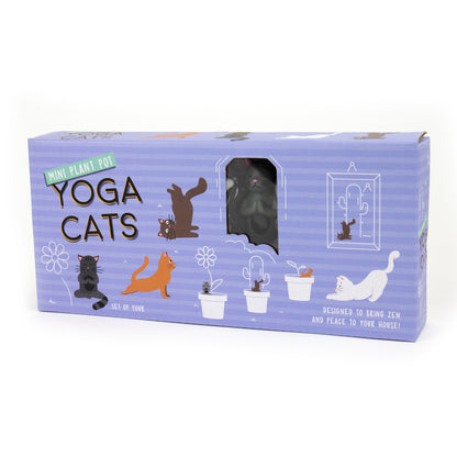 Mini Plant Pot Yoga Cats